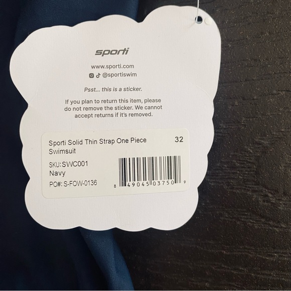 Sporti
Solid Thin Strap One Piece Swimsuit - Picture 11 of 12